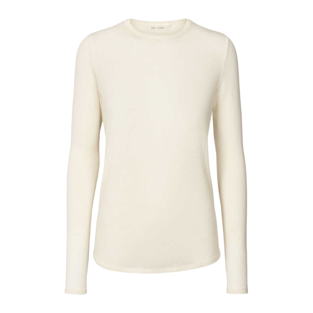 Thyra Wool langærmet t-shirt - Off White